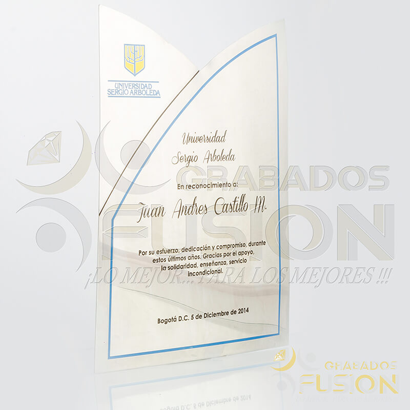 PLACAS CONMEMORATIVAS - Grabados Fusión